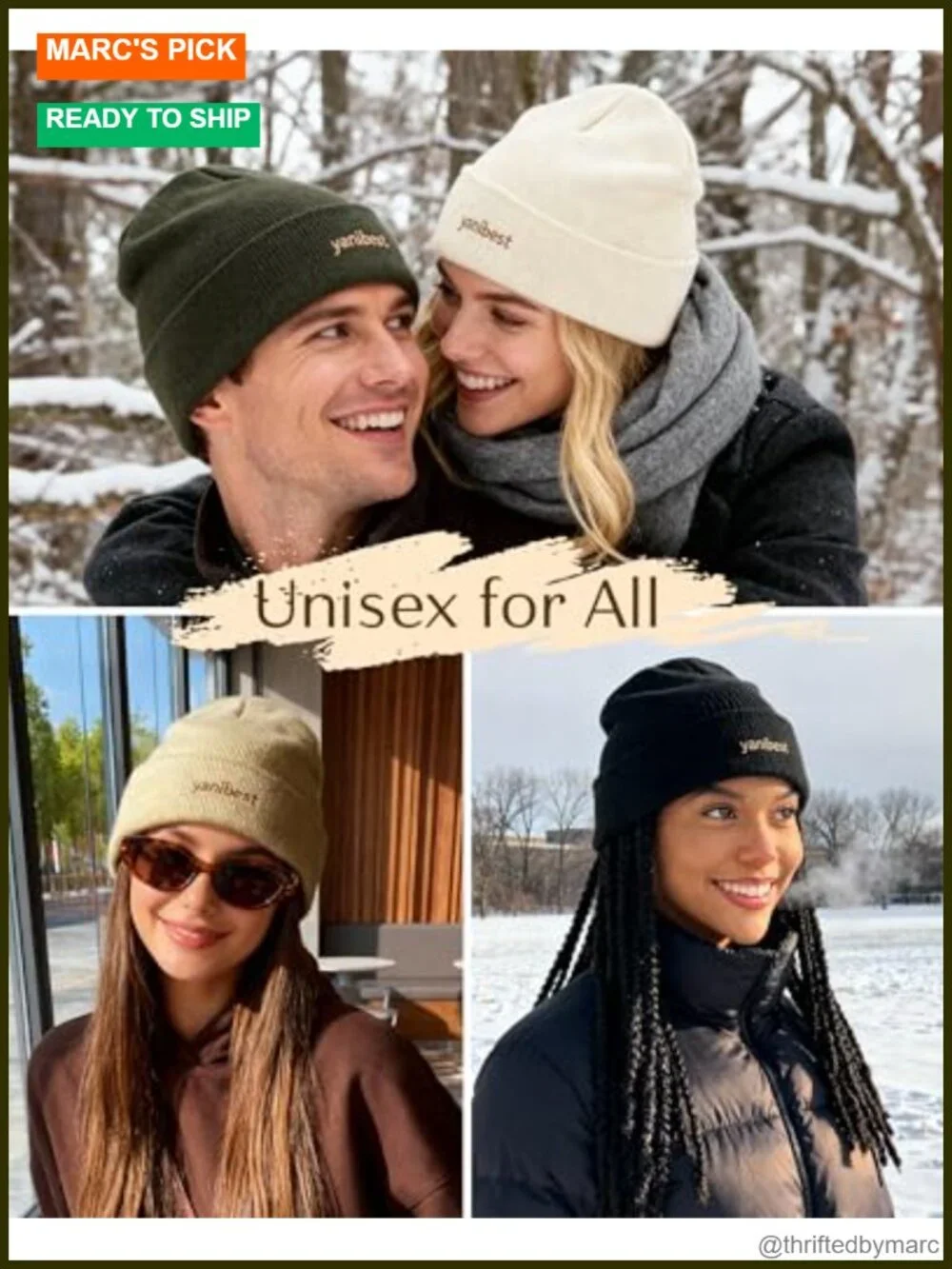 Silk Lined Beanie Winter Hat for Women Men Unisex Soft Knitted Slouchy Skull Cap